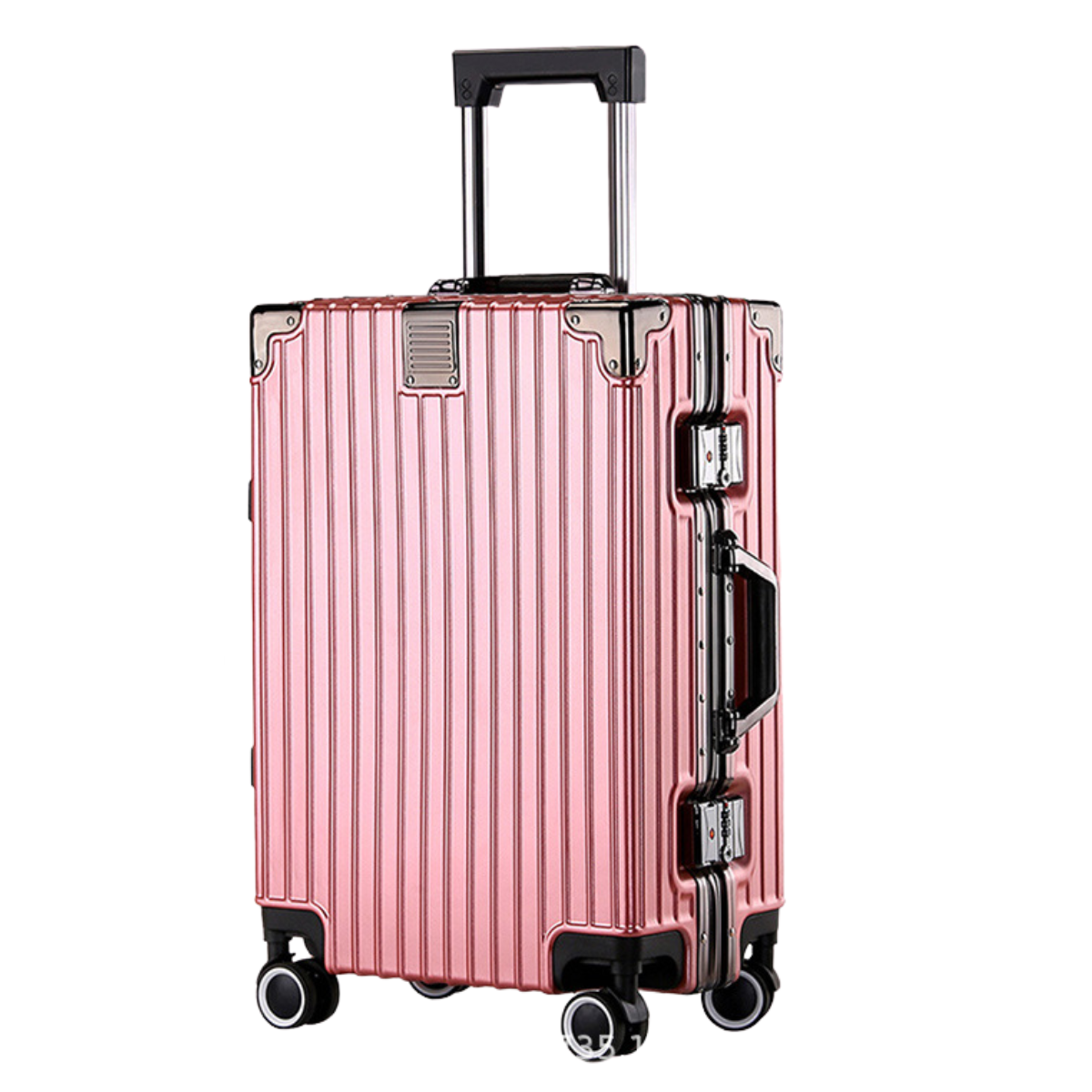 Zipless Lightweight Alluminium Luggage - Pink