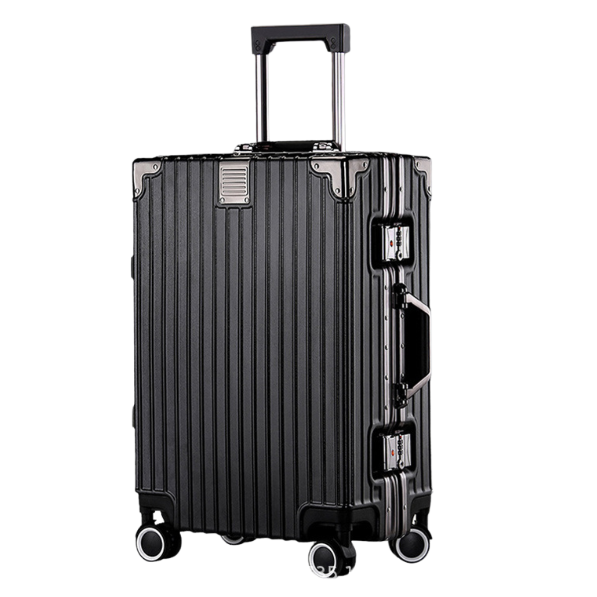 Zipless Lightweight Alluminium Luggage - Black