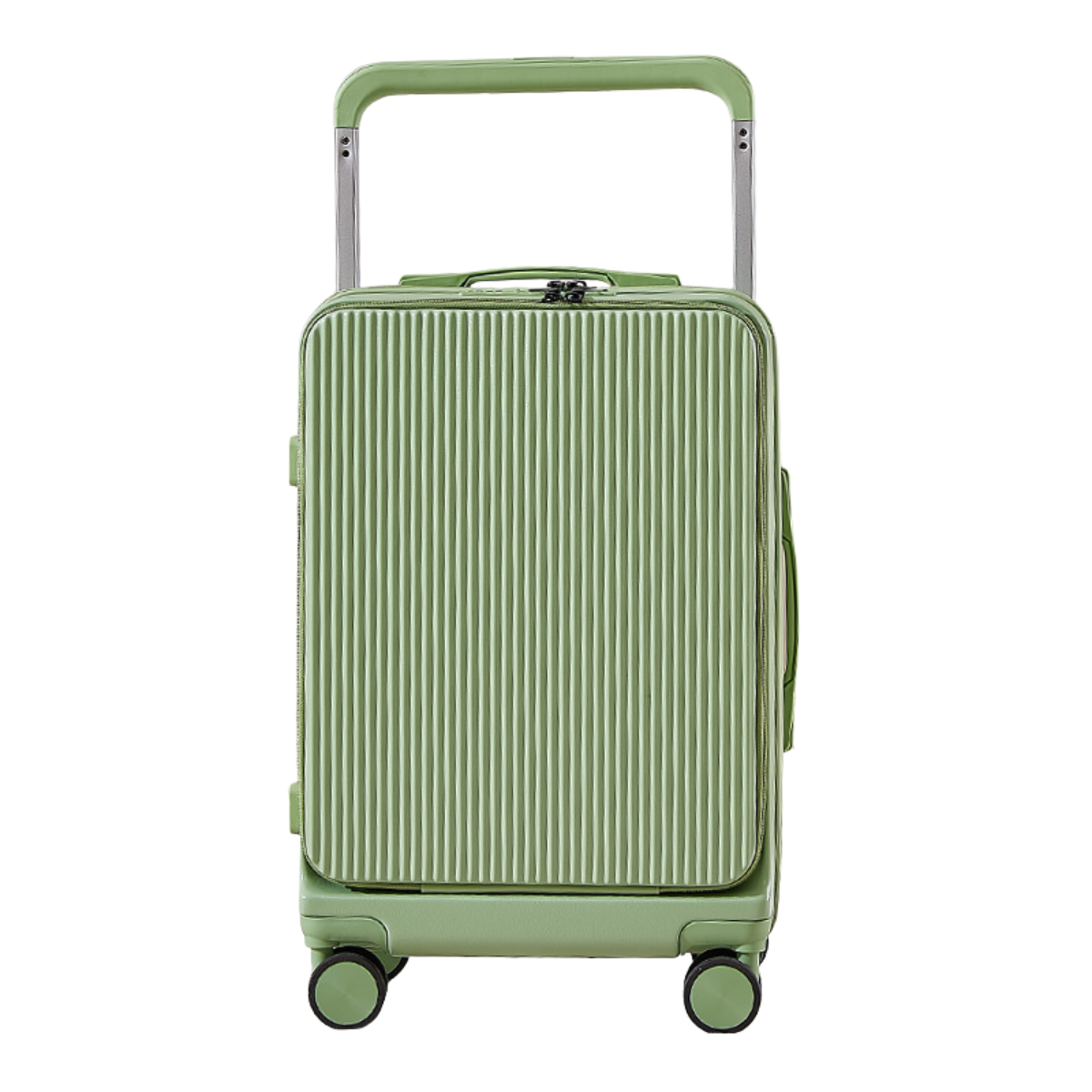 USB Charging Luggage Bag Green